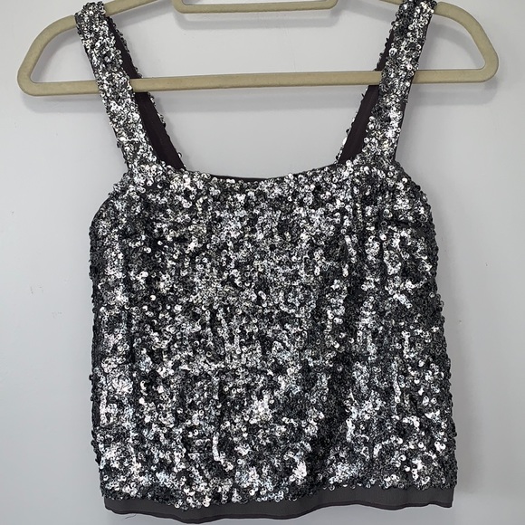ABERCROMBIE & FITCH sequin crop top - Picture 1 of 14